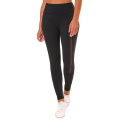 Malha lateral com acabamento na cintura alta esportiva malha leggings femininas super elástico de nylon à prova de agachamento meia-calça de ioga para exercícios